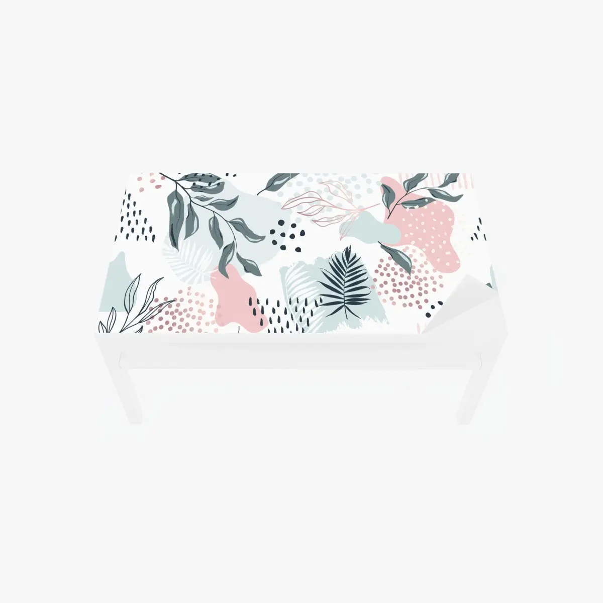 Tischaufkleber und Schreibtischaufkleber pastellfarbenes botanisches abstraktes muster – Pixers®