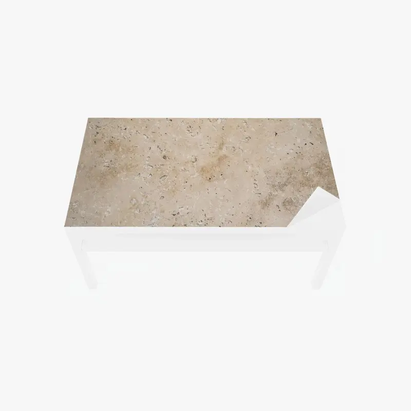 Tischaufkleber und Schreibtischaufkleber beige travertin steinstruktur