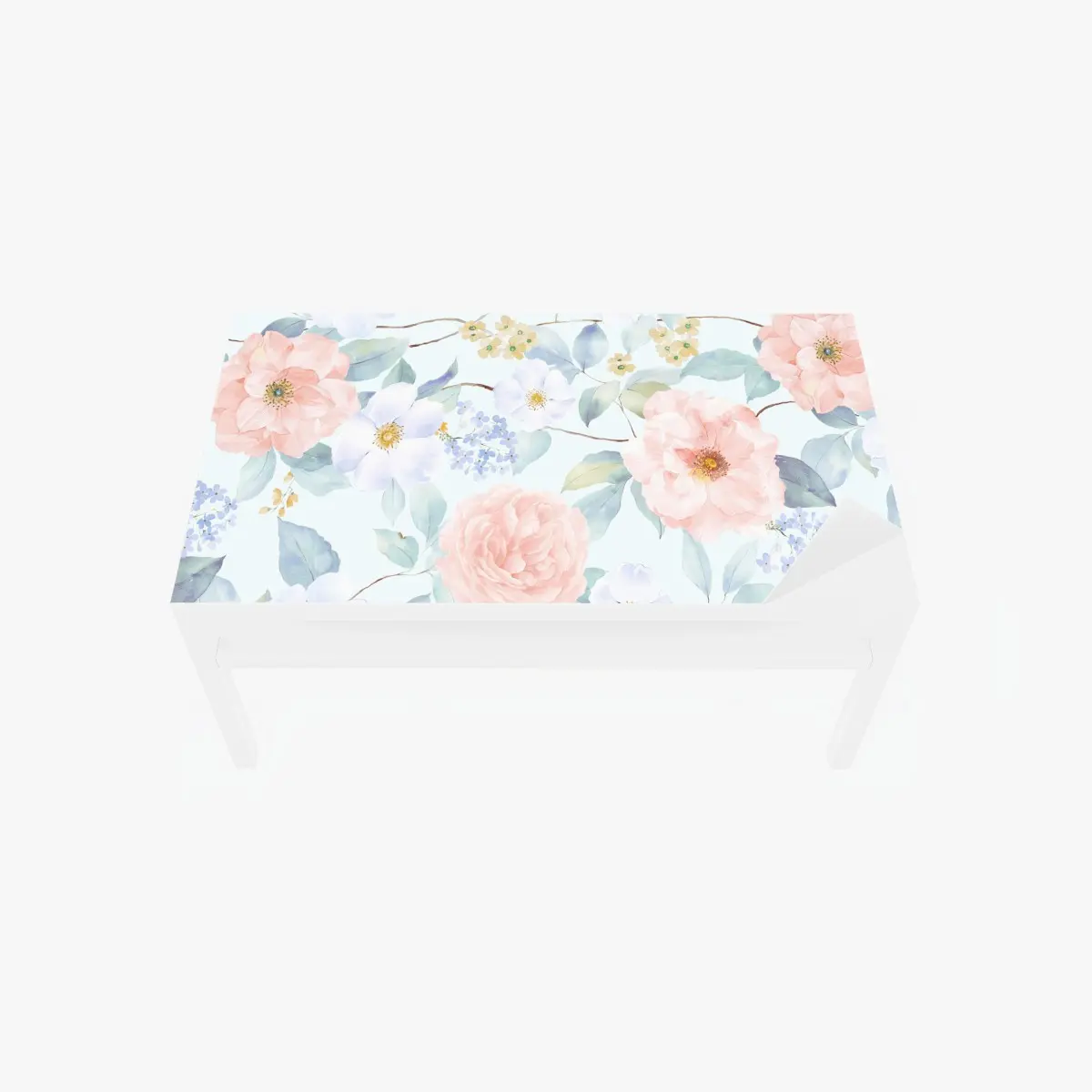 Tischaufkleber und Schreibtischaufkleber zarte pastellblumen in aquarell – Pixers®