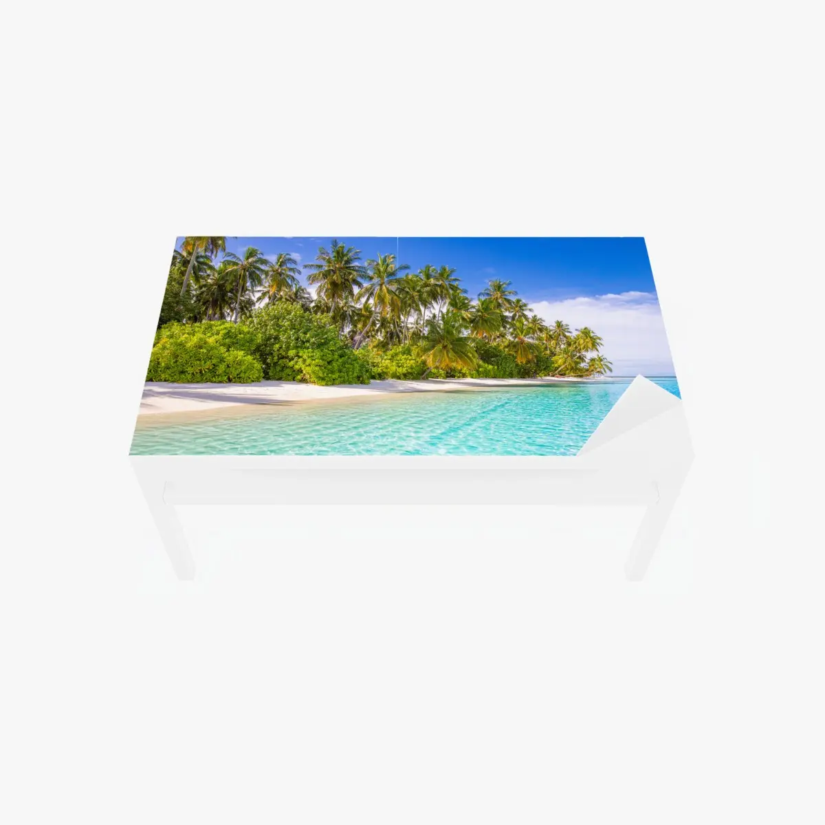 Tischaufkleber und Schreibtischaufkleber tropischer palmenstrand – Pixers®