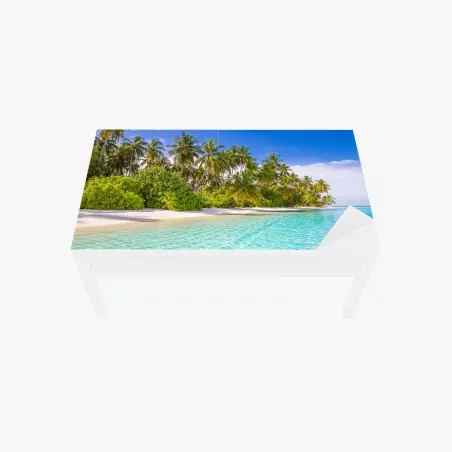 Tischaufkleber und Schreibtischaufkleber tropischer palmenstrand – Pixers®