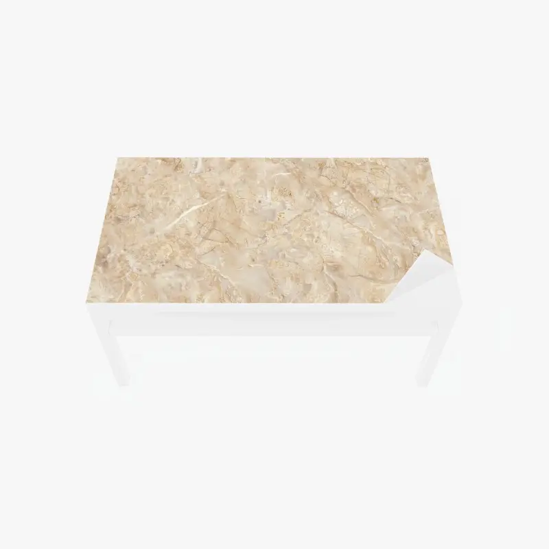 Tischaufkleber und Schreibtischaufkleber beige marmortextur mit natürlichen aderungen