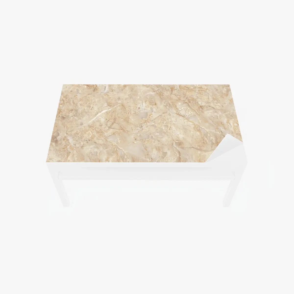 Tischaufkleber und Schreibtischaufkleber beige marmortextur mit natürlichen aderungen – Pixers®
