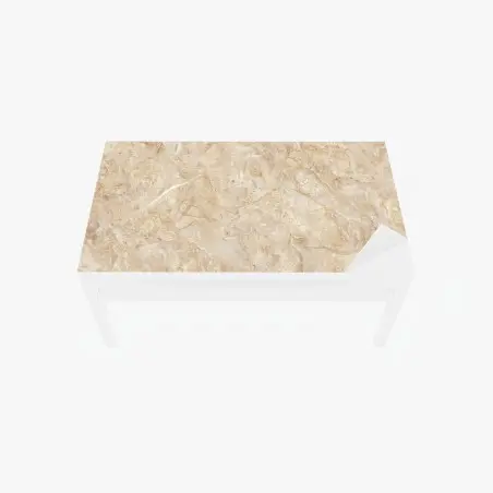 Tischaufkleber und Schreibtischaufkleber beige marmortextur mit natürlichen aderungen – Pixers®
