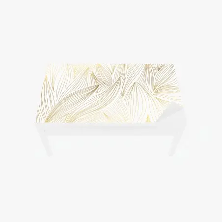 Tischaufkleber und Schreibtischaufkleber goldene blattlinien – Pixers®