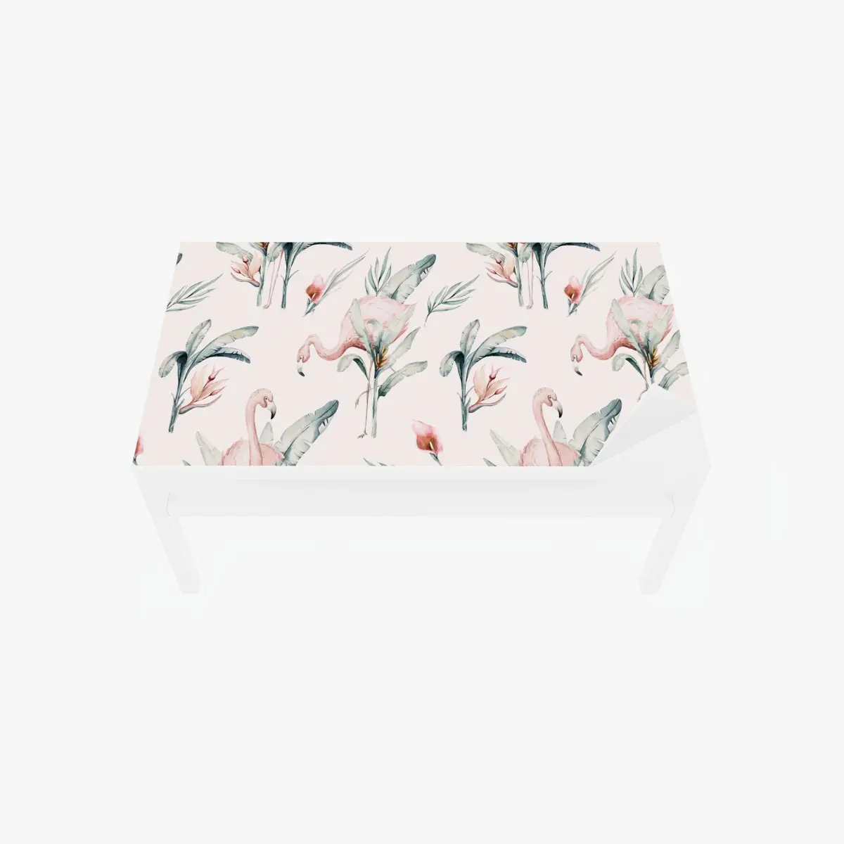 Tischaufkleber und Schreibtischaufkleber aquarell flamingo tropisches muster – Pixers®