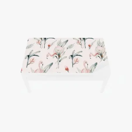 Tischaufkleber und Schreibtischaufkleber aquarell flamingo tropisches muster – Pixers®