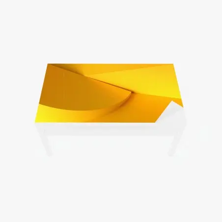 Tischaufkleber und Schreibtischaufkleber gelbe geometrische abstraktion 3d – Pixers®