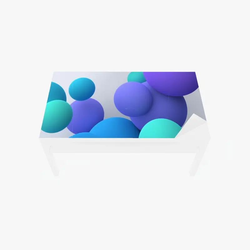 Tischaufkleber und Schreibtischaufkleber bunte schwebende kugeln 3d abstrakt