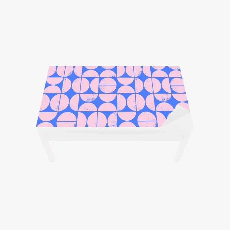 Tischaufkleber und Schreibtischaufkleber pastell geometrisches kreismuster