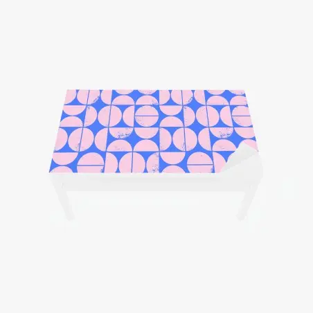 Tischaufkleber und Schreibtischaufkleber pastell geometrisches kreismuster – Pixers®