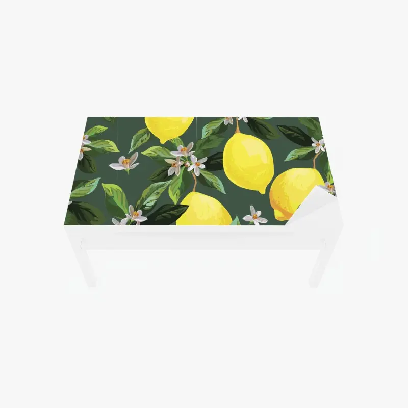 Tischaufkleber und Schreibtischaufkleber botanisches zitronenmuster