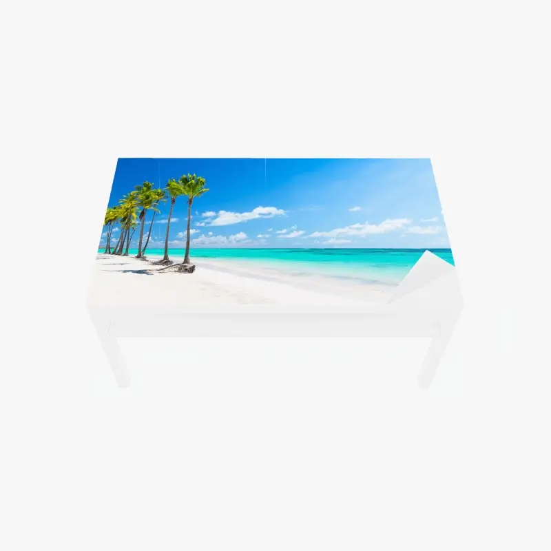 Tischaufkleber und Schreibtischaufkleber tropisches strandpanorama in Punta Cana