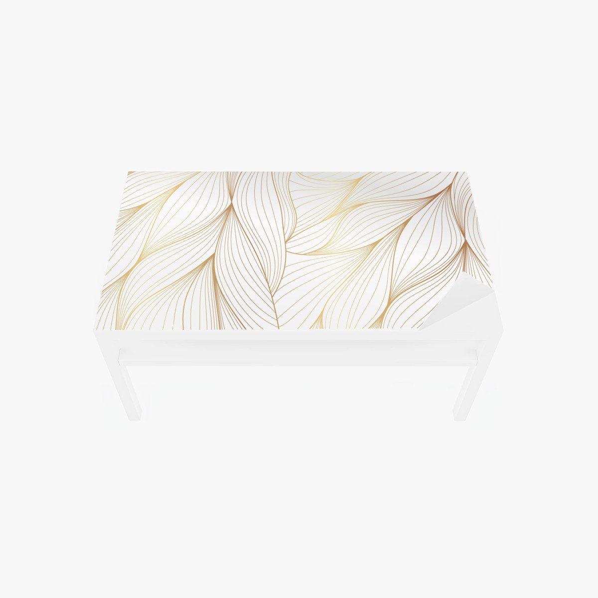 Tischaufkleber und Schreibtischaufkleber goldene fließende linien abstraktes design – Pixers®