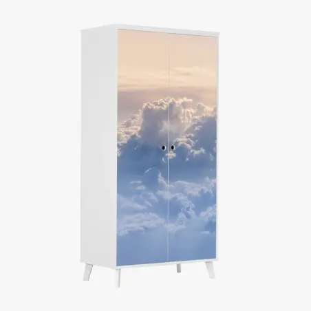 Schrankaufkleber sanfte wolken über dem blauen himmel – Pixers®