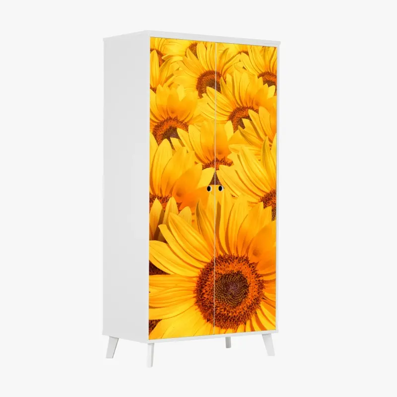Schrankaufkleber goldenes sonnenblumenfeld