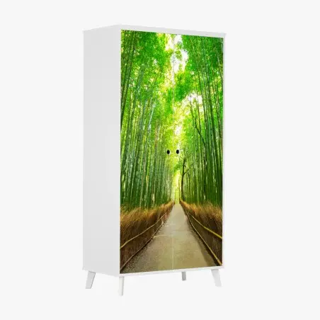 Schrankaufkleber ruhiger bambusweg in Kyoto – Pixers®