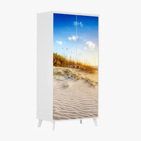 Schrankaufkleber sonnenuntergang über sanddünen von Grace Bay – Pixers®