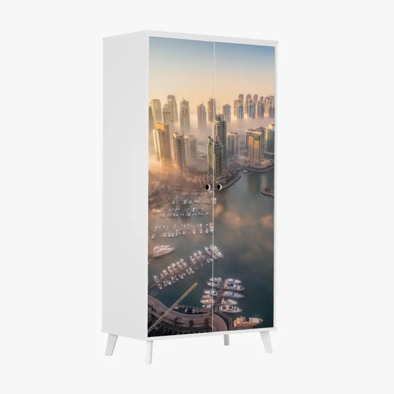 Schrankaufkleber Dubai marina sonnenuntergang