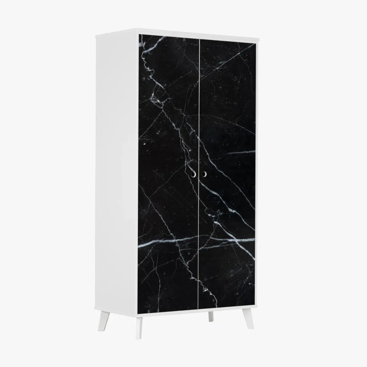 Schrankaufkleber schwarze marquina marmorstruktur für moderne interieur – Pixers®