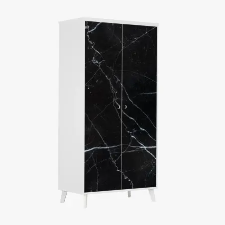 Schrankaufkleber schwarze marquina marmorstruktur für moderne interieur – Pixers®