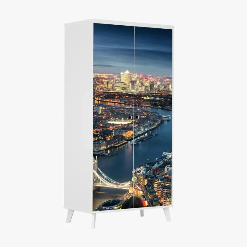Schrankaufkleber nächtliche skyline von London
