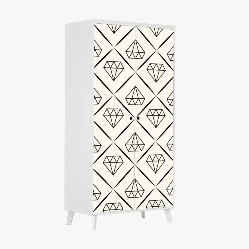 Schrankaufkleber geometrisches diamantmuster