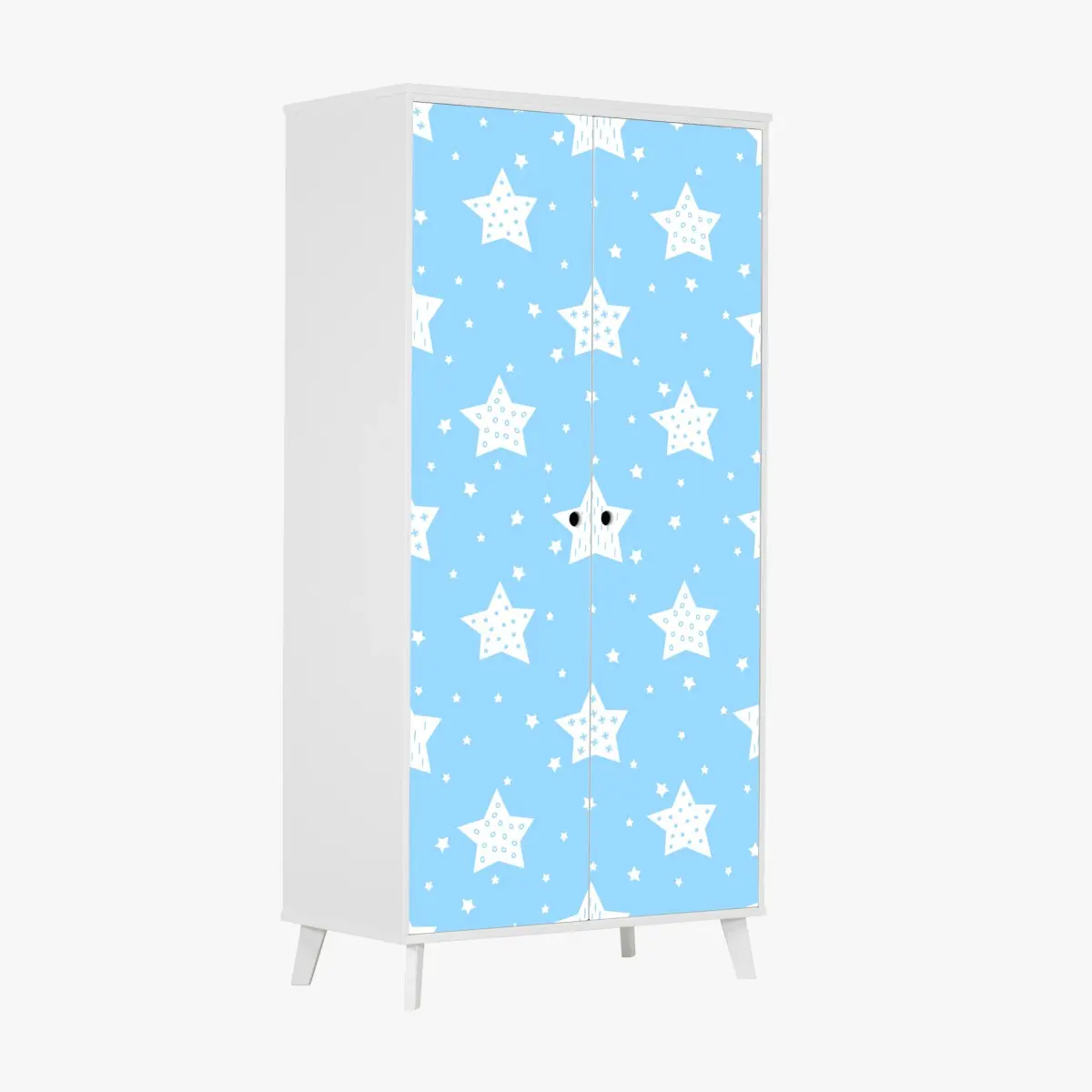Schrankaufkleber weiche blaue sterne für das kinderzimmer – Pixers®