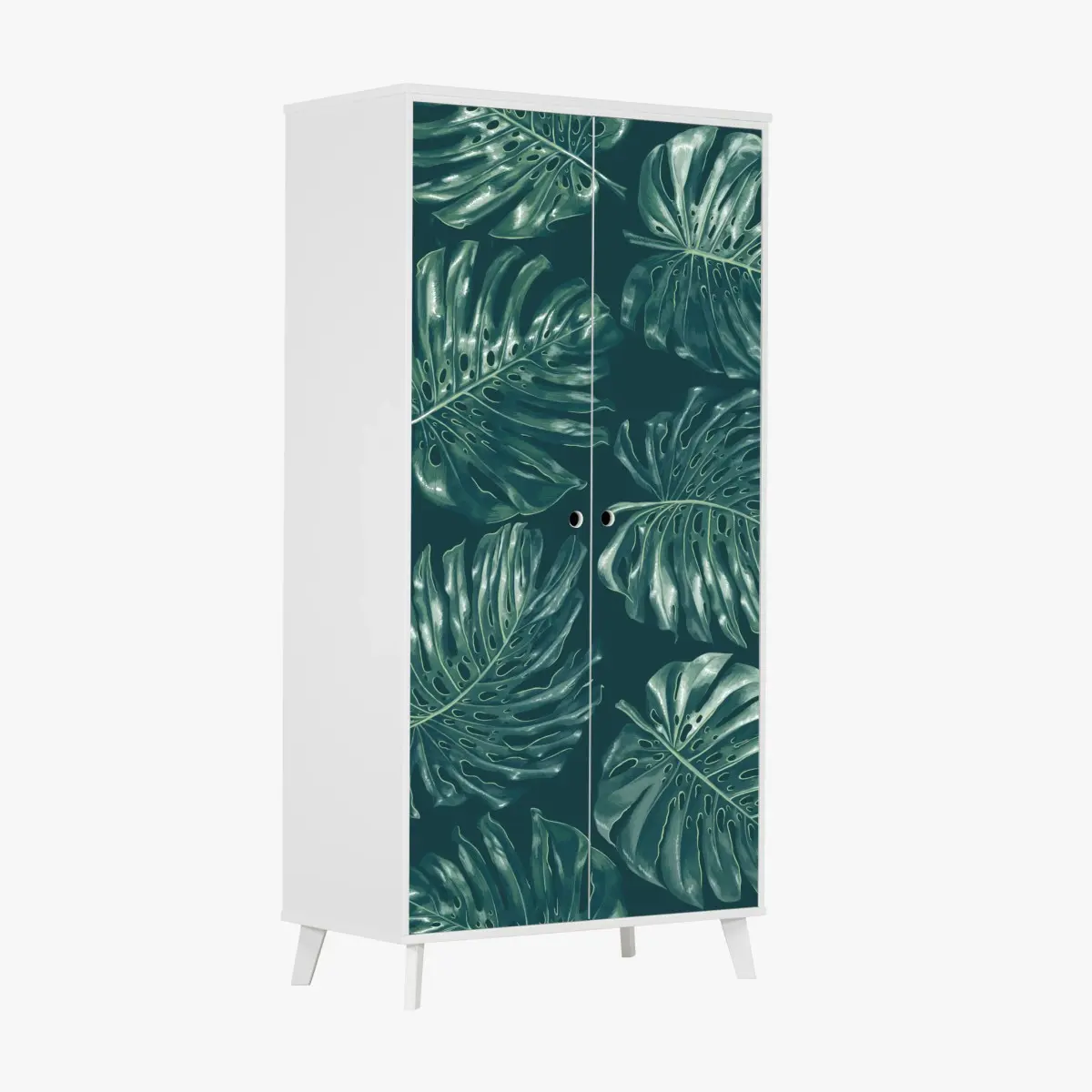 Schrankaufkleber tropisches monstera-blattmuster – Pixers®