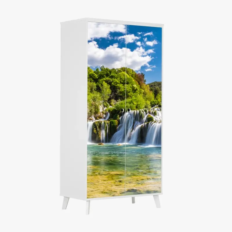 Schrankaufkleber ruhiger wasserfall Skradinski Buk im Krka Nationalpark
