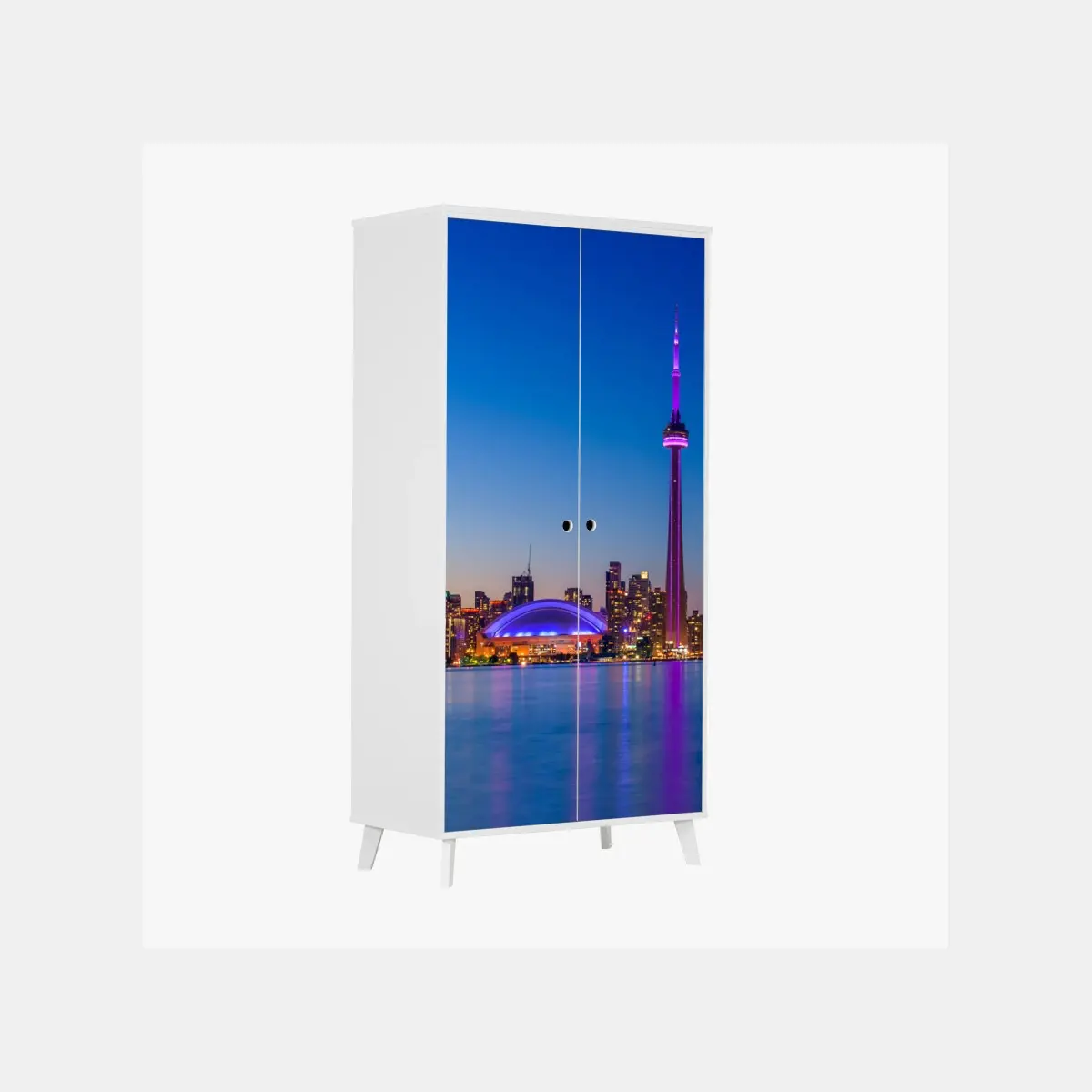 Schrankaufkleber Toronto skyline bei dämmerung – Pixers®
