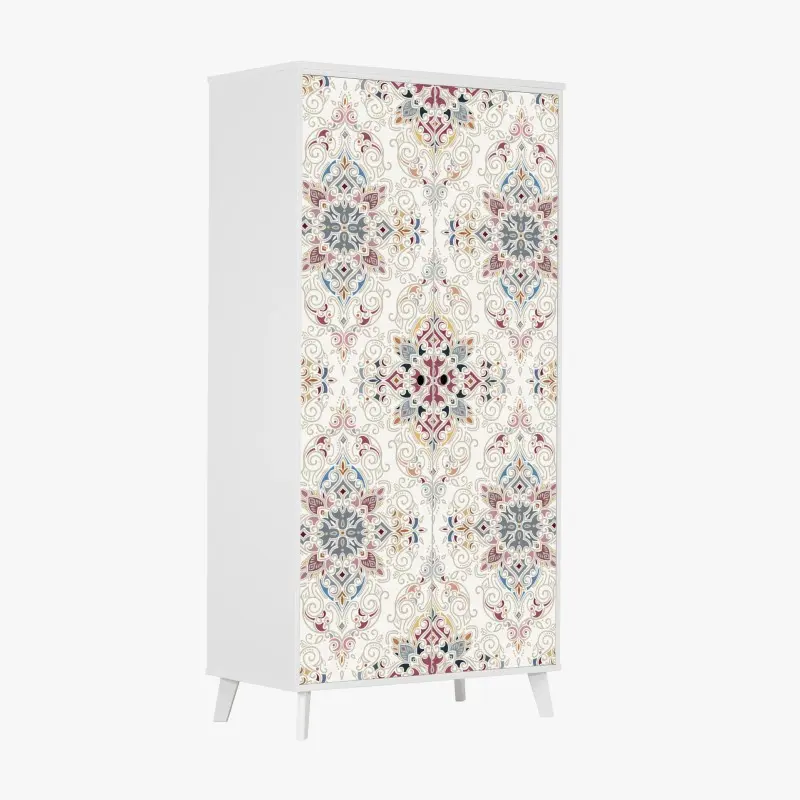 Schrankaufkleber ornamentales vintage-damastmuster