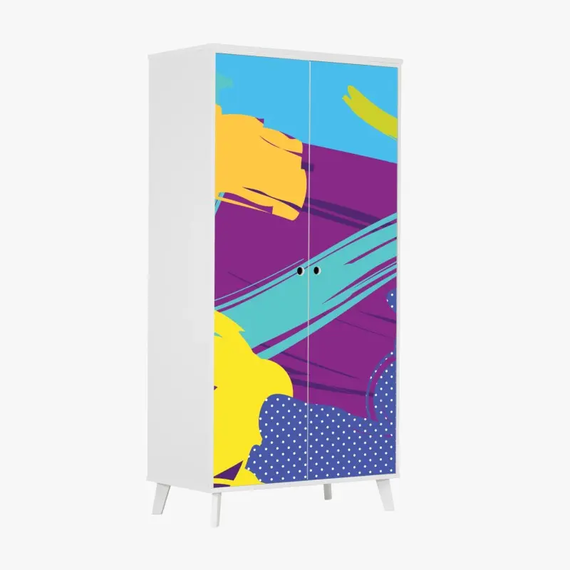 Schrankaufkleber lebendige abstrakte pop-art komposition