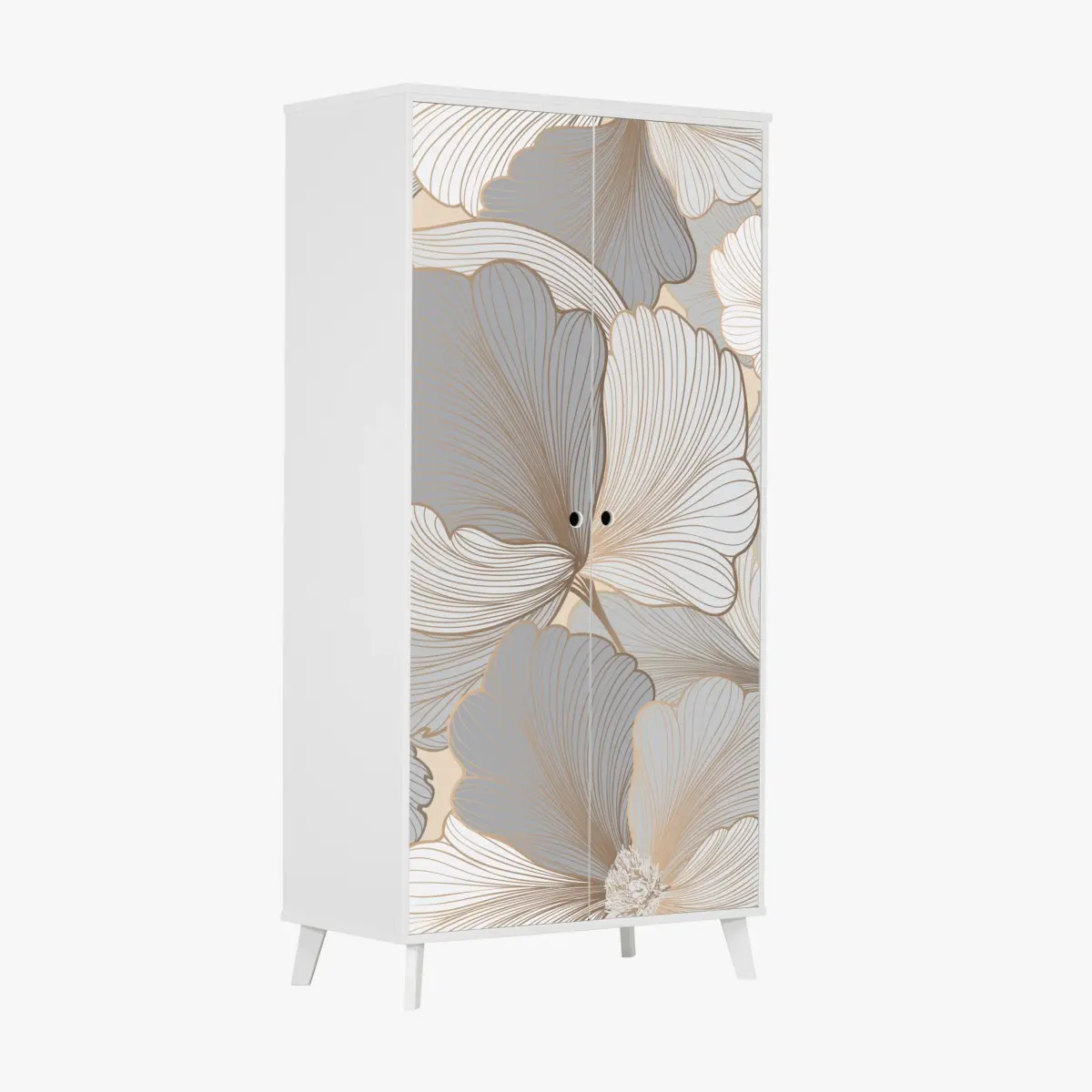 Schrankaufkleber zartes pastell blumenmuster – Pixers®