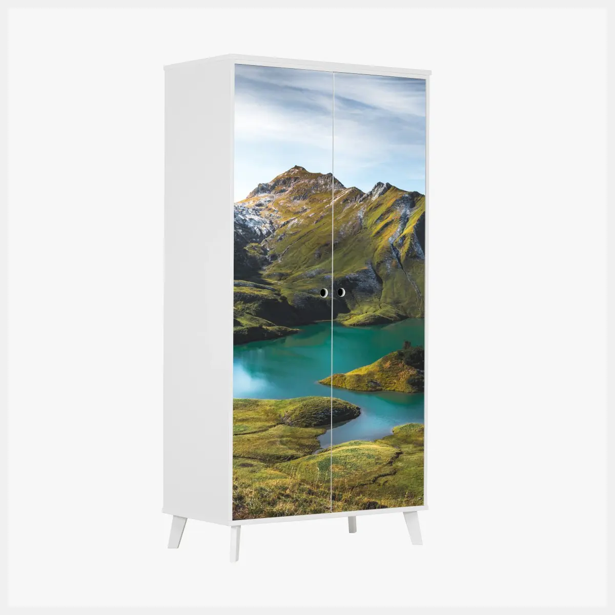 Schrankaufkleber türkises seeidyll am Schrecksee, Bayern – Pixers®