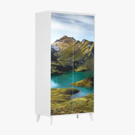 Schrankaufkleber türkises seeidyll am Schrecksee, Bayern – Pixers®
