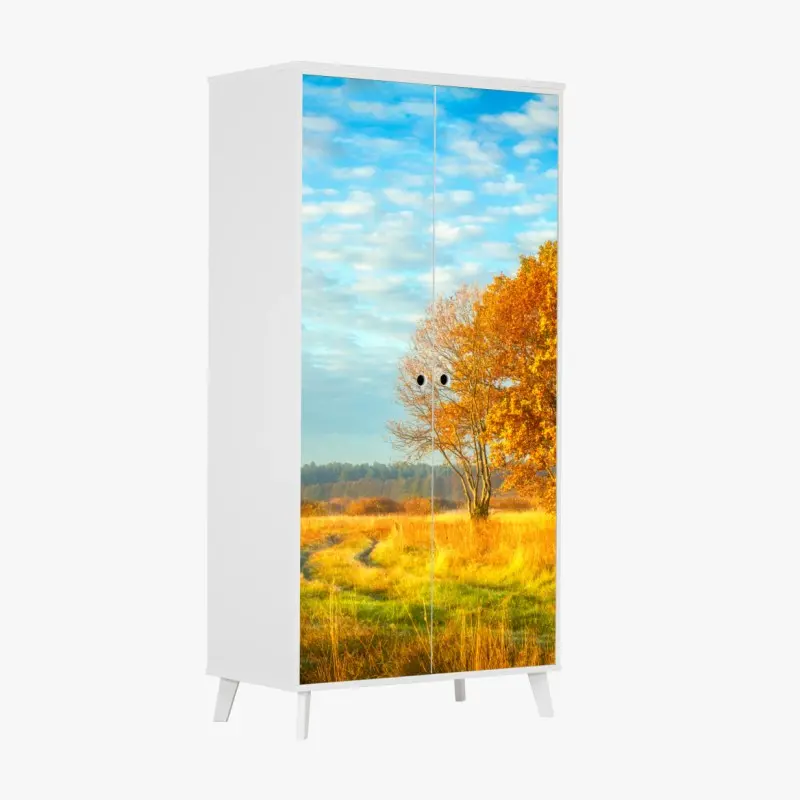Schrankaufkleber goldene herbstwiese