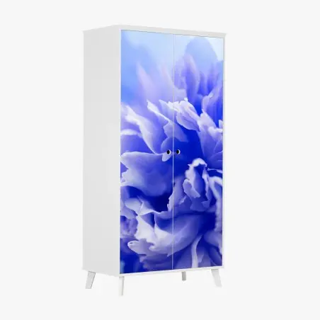 Schrankaufkleber sanfte blaue abstrakte blume nahaufnahme – Pixers®