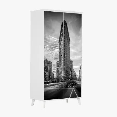 Schrankaufkleber Flatiron, New York — monochrome architektur – Pixers®