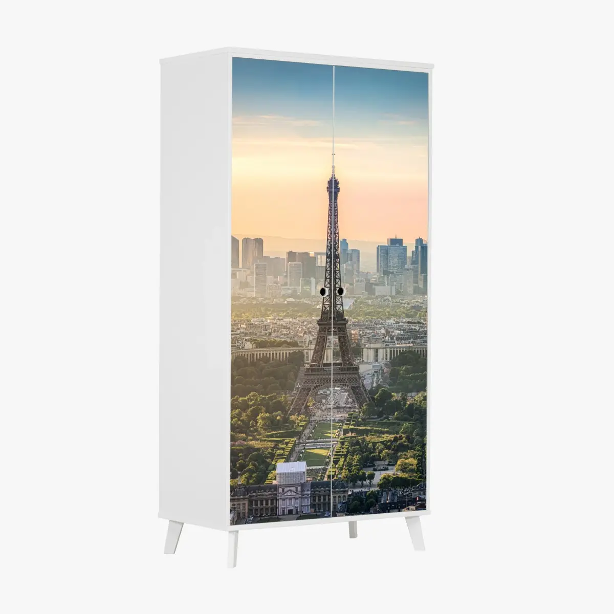 Schrankaufkleber Paris skyline mit dem Eiffelturm – Pixers®