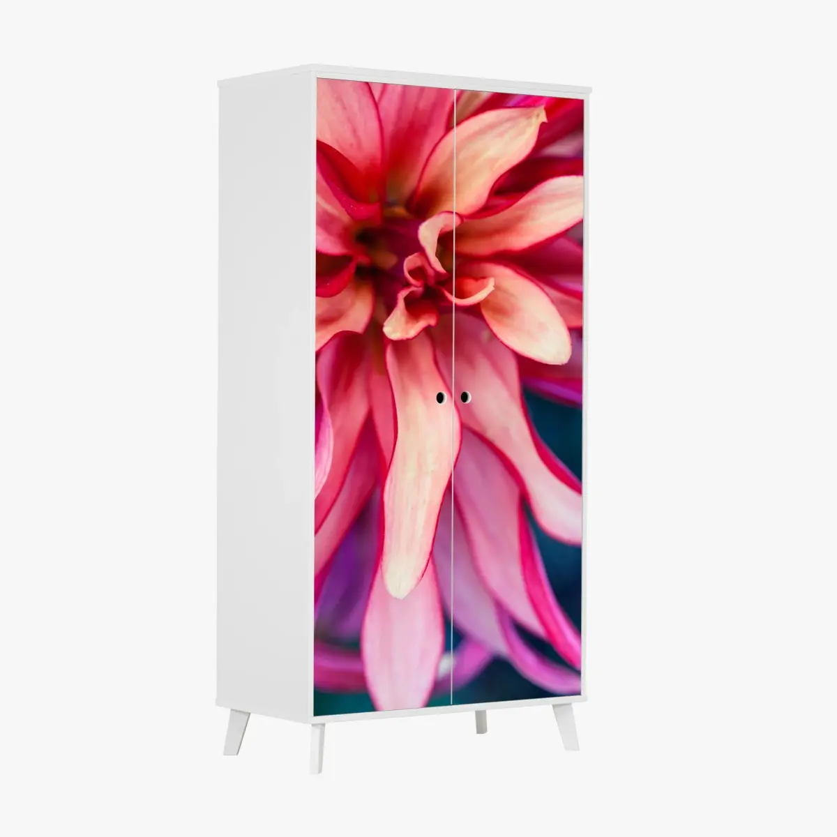Schrankaufkleber vibrantes rosa blütenmakro – Pixers®