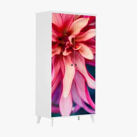 Schrankaufkleber vibrantes rosa blütenmakro – Pixers®