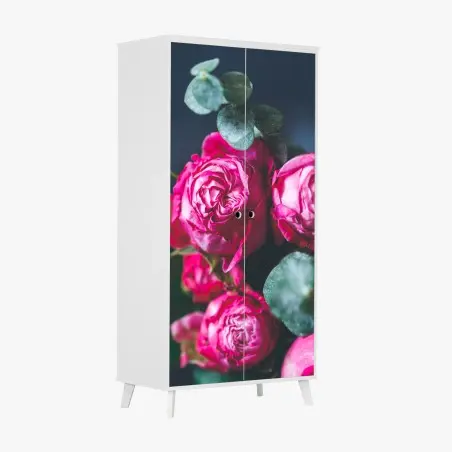 Schrankaufkleber rosenbouquet makroaufnahme – Pixers®