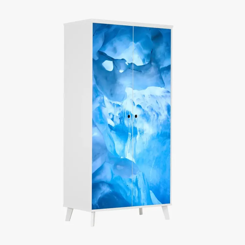 Schrankaufkleber ätherische blaue eishöhle