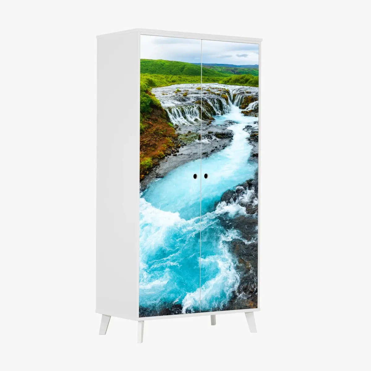 Schrankaufkleber wasserfall Bruarfoss, Island – Pixers®