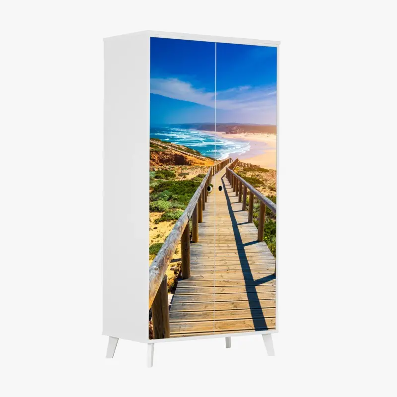 Schrankaufkleber steg zur Praia da Bordeira