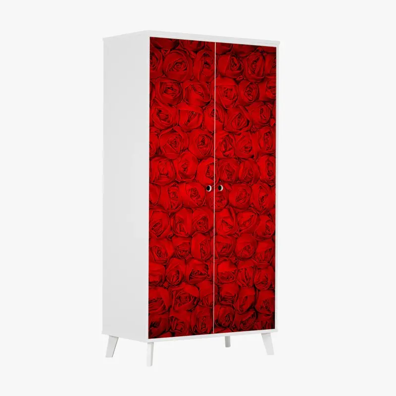 Schrankaufkleber endlose rote rosen