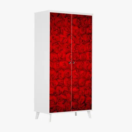 Schrankaufkleber endlose rote rosen – Pixers®