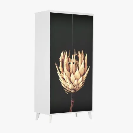 Schrankaufkleber getrocknete protea in sepia – Pixers®