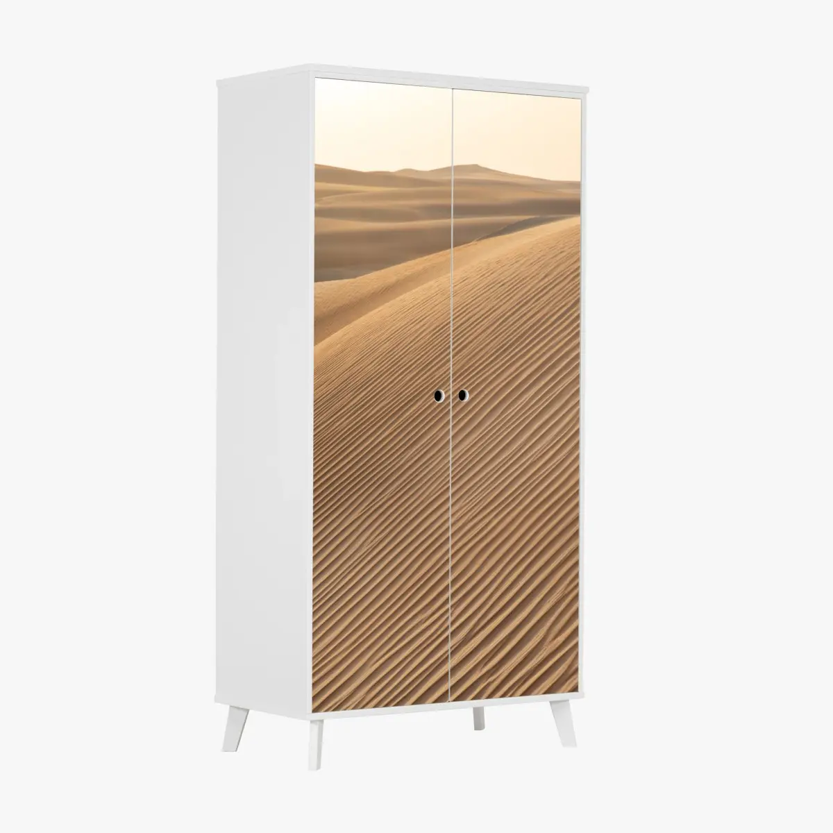 Schrankaufkleber goldene sanddünen minimalistisches landschaftsbild – Pixers®